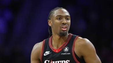 Tyrese Maxey's pregnant ex Myra Gordon causes stir sitting courtside at 76ers game