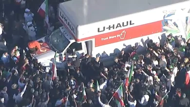 U-Haul drives into crowd during anti-Iranian regime rally in Westwood, LAPD says