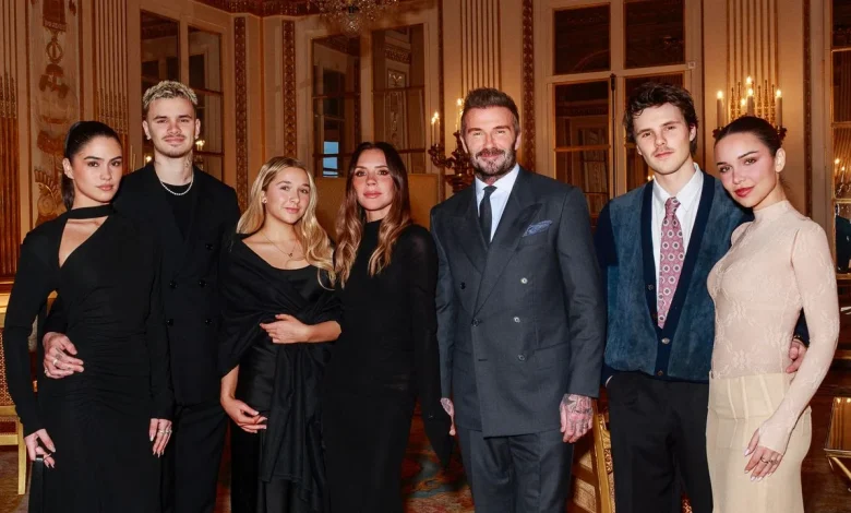 Victoria Beckham Receives French Knighthood, Stepping Out in Synchronized Style With Her Family
