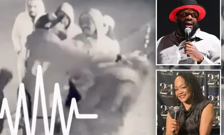 Video shows hulking stand-up comic punch woman in the face outside Hollywood comedy club