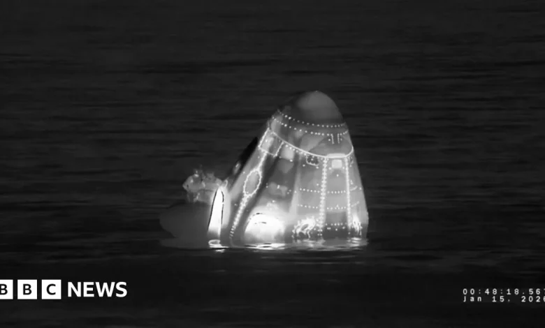 Watch as astronauts splash down after medical evacuation from space station