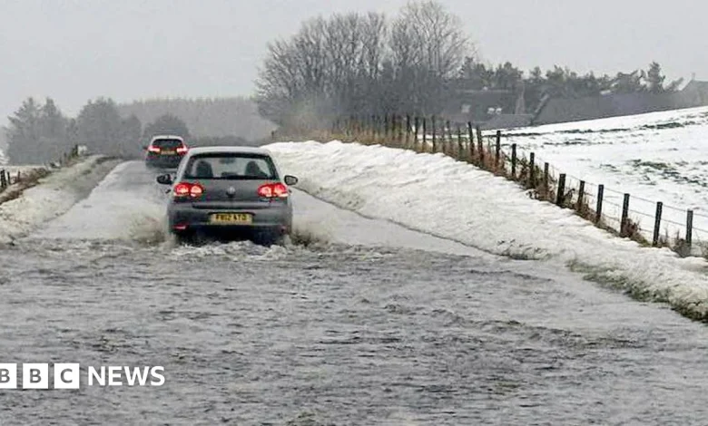 Weather risk brings flooding as snow warnings downgraded