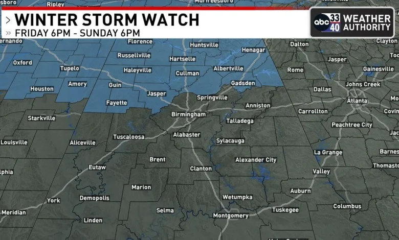 Wednesday Midday Update on Potential Winter Storm Bringing Snow, Ice to Alabama