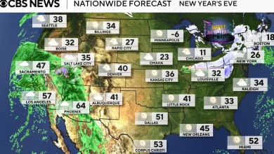What will the weather be like on New Year's Eve and New Year's Day? Maps show the latest forecasts.