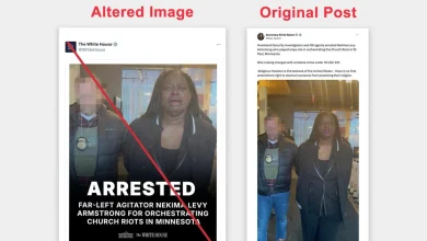 White House posts an altered photo of Minnesota protester's arrest to make it look like she was crying