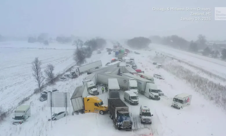 Whiteout Chaos: 100+ Vehicle Pileup On Michigan’s I-196
