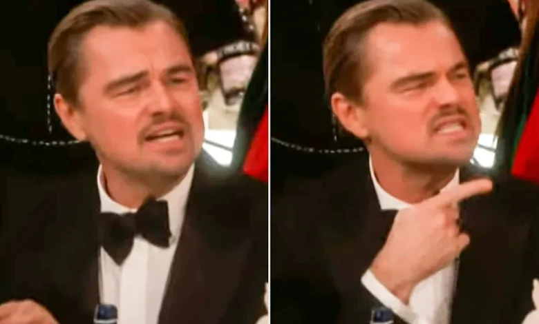 Who was Leonardo DiCaprio talking to in viral Golden Globes meme? Costar reveals actor caught her 'jamming' during show