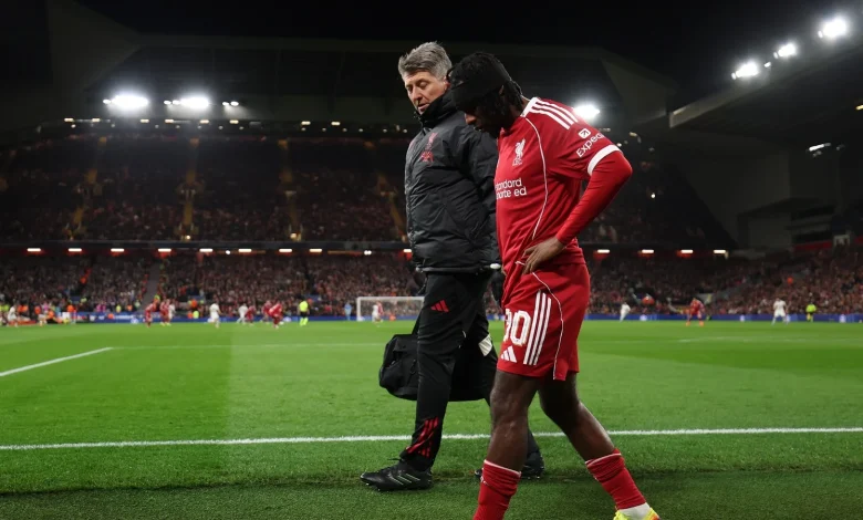 Why Jeremie Frimpong was withdrawn four minutes into Qarabag tie as Arne Slot in injury hell