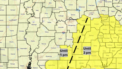 Winter Precipitation and Severe Weather Threat Ending This Afternoon