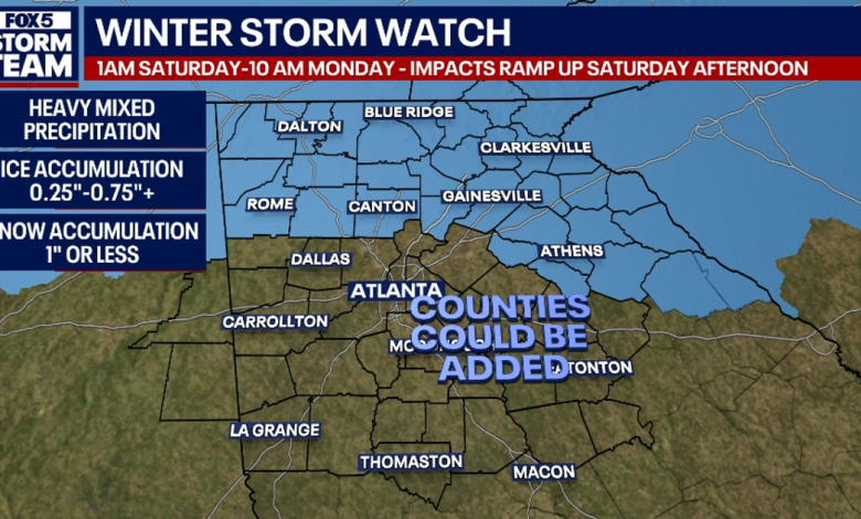 Winter Storm Watch: 'Crippling' ice, widespread power outages target North Georgia