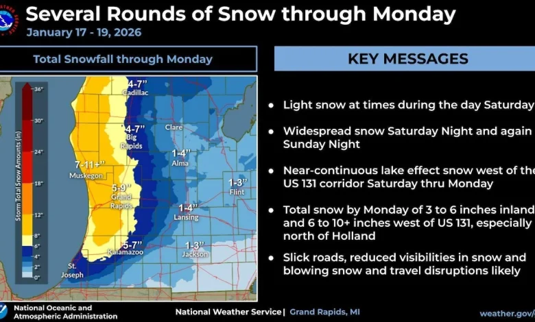 Winter Weather Advisory area expands in Michigan, timeline for worsening conditions
