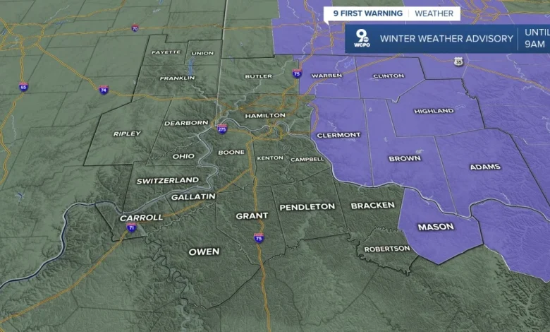 Winter Weather Advisory issued until 9 a.m.