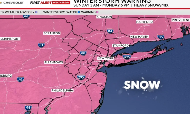Winter storm timeline for New York, New Jersey shows when heaviest snow will hit this weekend