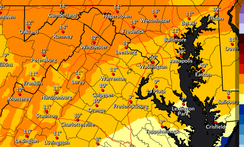 Winter storm warning issued for Northern Virginia; up to 14 inches of snow, sleet possible - insidenova.com