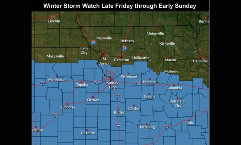 Winter storm watch for Kansas City: 5 to 7 inches possible