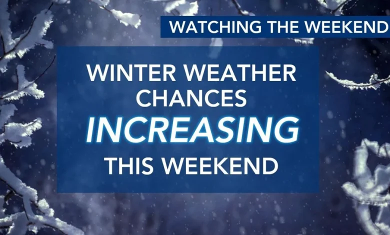 Winter weather chances increase for the upcoming weekend