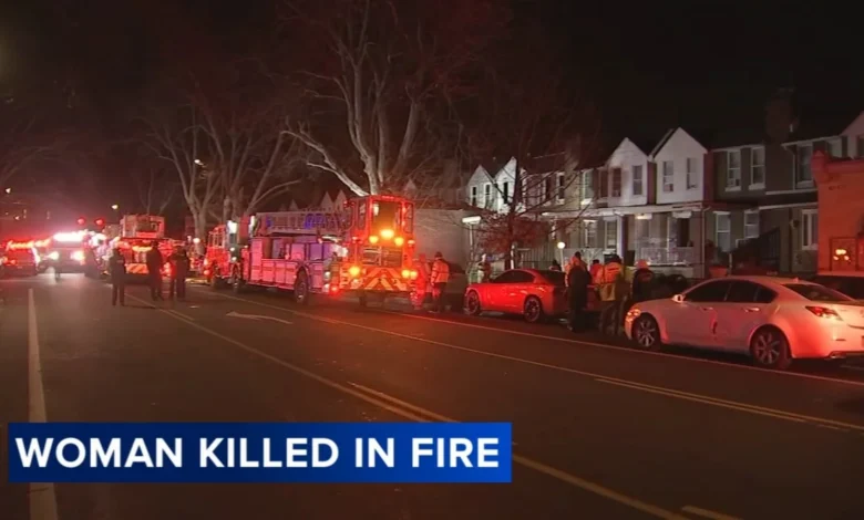 Woman dies in row home fire in Ogontz section of Philadelphia