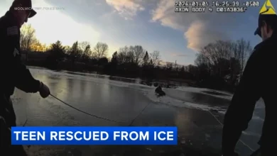 Woolwich Township police rescue freezing teen after he falls through ice on pond