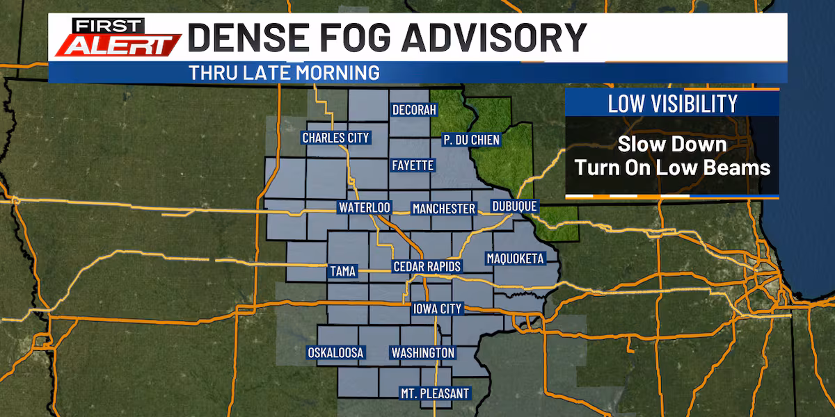 Your First Alert: Dense Fog Advisory