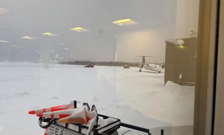 ‘Battle against mother nature’ causes chaos at Sault Airport