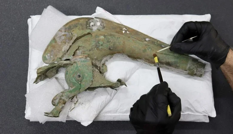 ‘Extraordinary’ Iron Age war trumpet uncovered in England