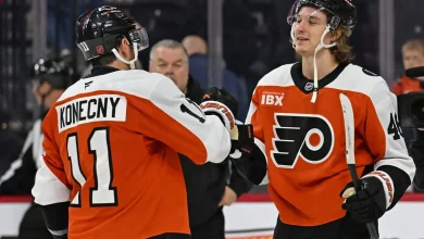 ‘F–king amazing’: Flyers’ Zegras reacts after scoring twice against Ducks