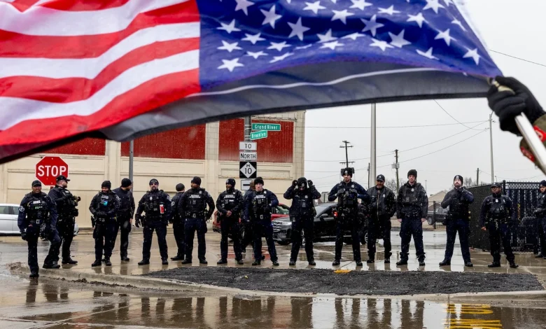 ‘It’s literally terrifying’: Hundreds protest in Detroit amidst clash with police, Trump supporters