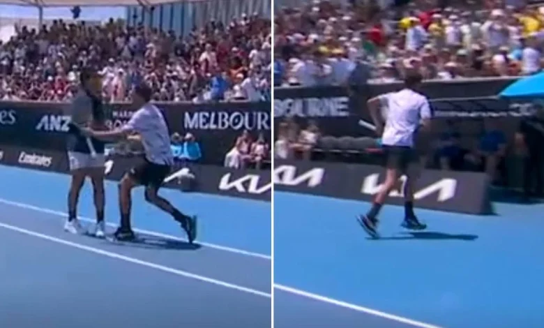 ‘Wild scenes’ as 22nd seed Luciano Darderi sprints off court after first-round win at Australian Open