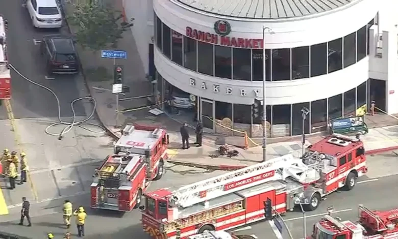 2 dead, multiple injured after car crashes into Westwood, Los Angeles grocery store, LAFD says