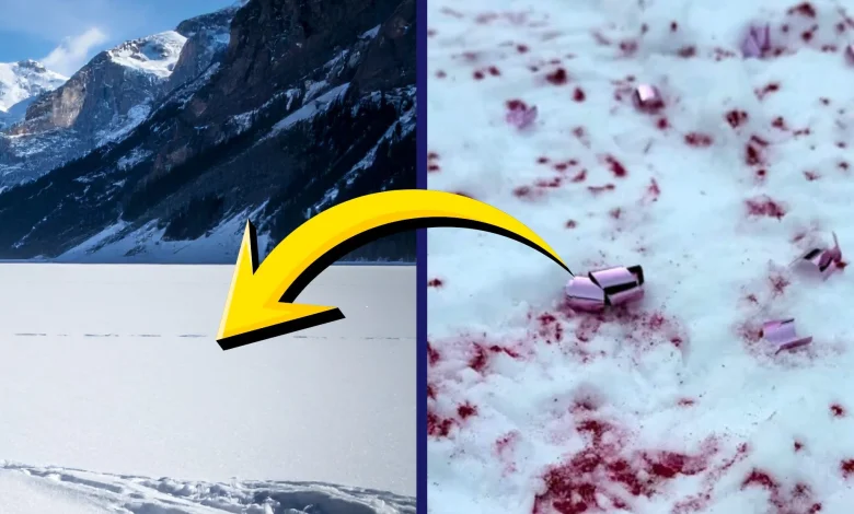 $25K fine possible after illegal gender reveal leaves pink stains on Lake Louise