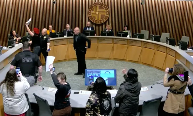 4 arrested after ICE protesters disrupt Portland City Council meeting in ‘mini insurrection’