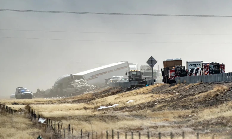 4 killed in 30-car vehicle pileup on Interstate 25 near Pueblo