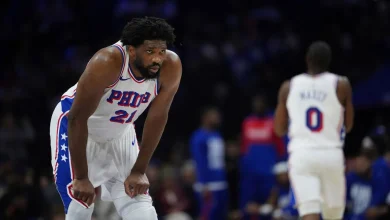 76ers' Joel Embiid sits out against Trail Blazers to rest right knee after an off day
