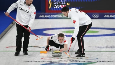 A curling fight at the 2026 Olympics.