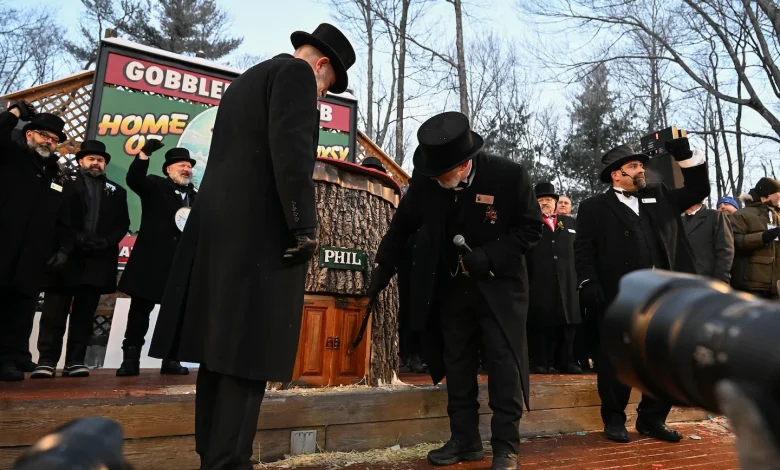 After a snowy January, Punxsutawney Phil predicts more winter ahead