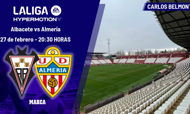 Albacete - Almería: horario, dónde ver hoy en TV y canal del partido de LaLiga Hypermotion