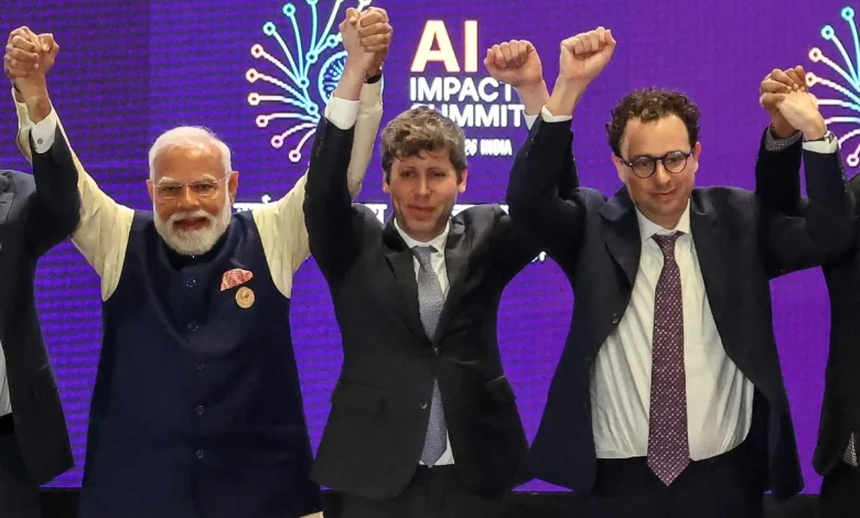 Altman and Amodei share a moment of awkwardness at India's big AI summit