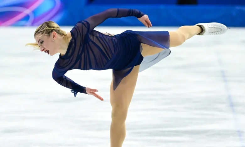 Amber Glenn finishes just off the podium after a high-scoring free skate