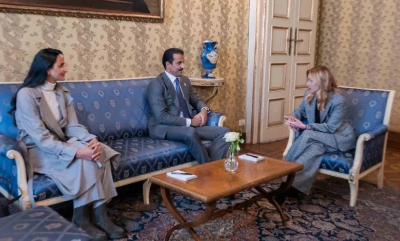 Amir meets Italian prime minister