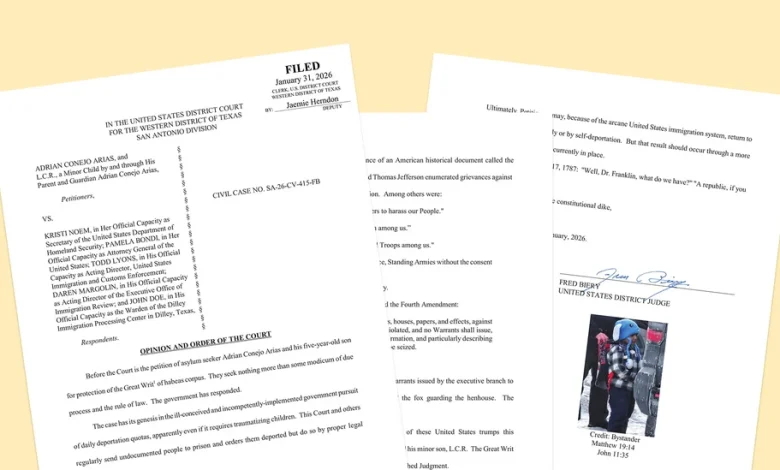 Annotating the Judge’s Decision in the Case of Liam Conejo Ramos, a 5-Year-Old Detained by ICE