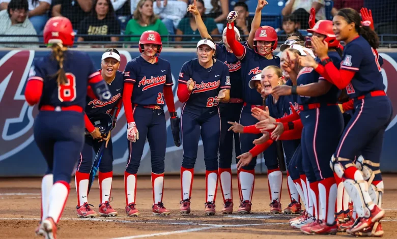 Arizona softball sweeps doubleheader with 2 run-rule victories
