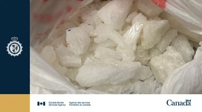 Arrest made following seizure of over 300 kg of meth at Abbotsford-Huntingdon port of entry in B.C.