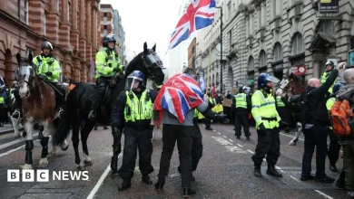 Arrests amid Britain First march and counter protests