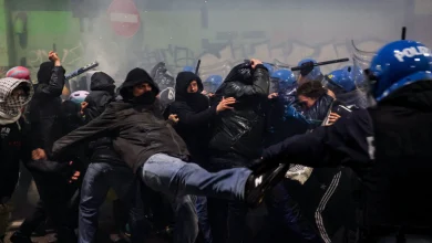 At Winter Olympics, protest over cost and ICE ends in clash with police