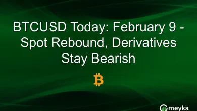 BTCUSD Today: February 9 - Spot Rebound, Derivatives Stay Bearish