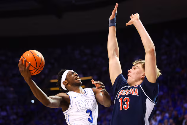 BYU looks to score upset of No. 4 Arizona without Richie Saunders
