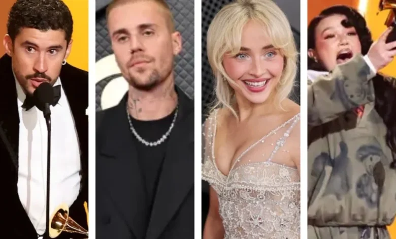 Bad Bunny, Sabrina Carpenter, Justin Bieber