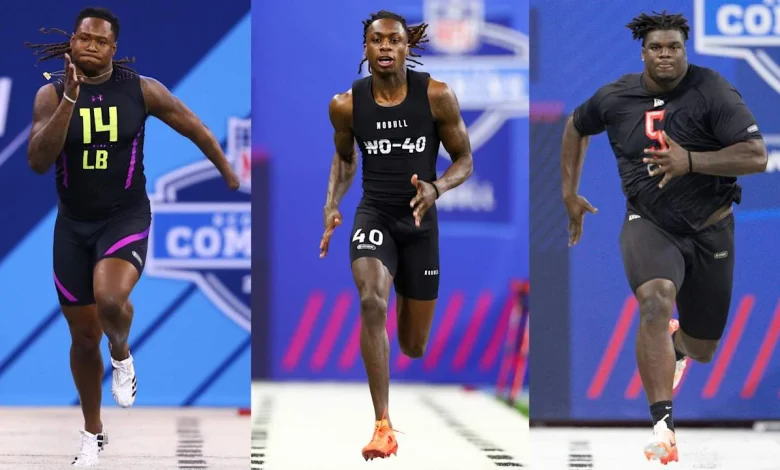 Best and average 40-yard dash times by position