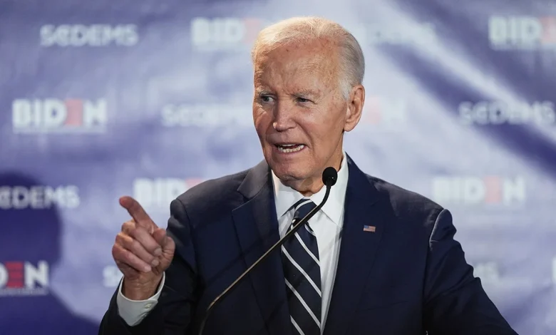 Biden accuses Trump of erasing history and squandering US leadership role on global stage: 'Dark days'
