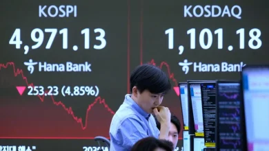 Bitcoin plunges 8% and Korea's Kospi sinks nearly 4% in latest tech-led sell-off